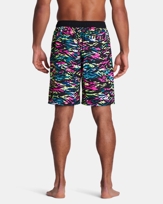 Men's UA Pop Tiger Camo E-Board Swim Shorts, Black, pdpMainDesktop image number 1